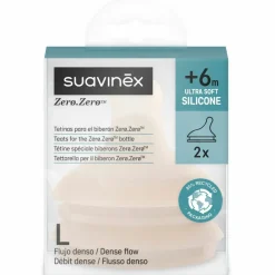 Lot de 2 tétines anti-colique pour biberon Zerø.Zerø Débit Rapide - L Light