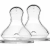 Lot de 2 tétines en silicone débit dense