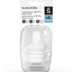 Lot de 2 tétines symétriques SX PRO en silicone débit S (6 mois)