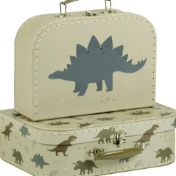 Lot de 2 valisettes de rangement Dinosaure