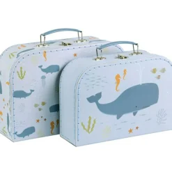 Lot de 2 valisettes de rangement Océan