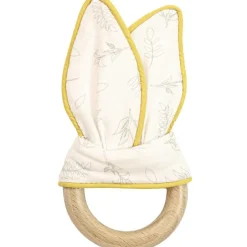 Lot doudou plat + anneau de dentition Leafy Bunny