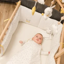 Lot doudou plat + anneau de dentition Leafy Bunny