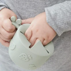 Lot tasse à bec et tasse à goûter Peekaboo Deer friends Bleu