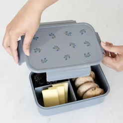 Lunch box en plastique recyclé Bleue-Myrtille