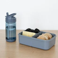 Lunch box en plastique recyclé Bleue-Myrtille