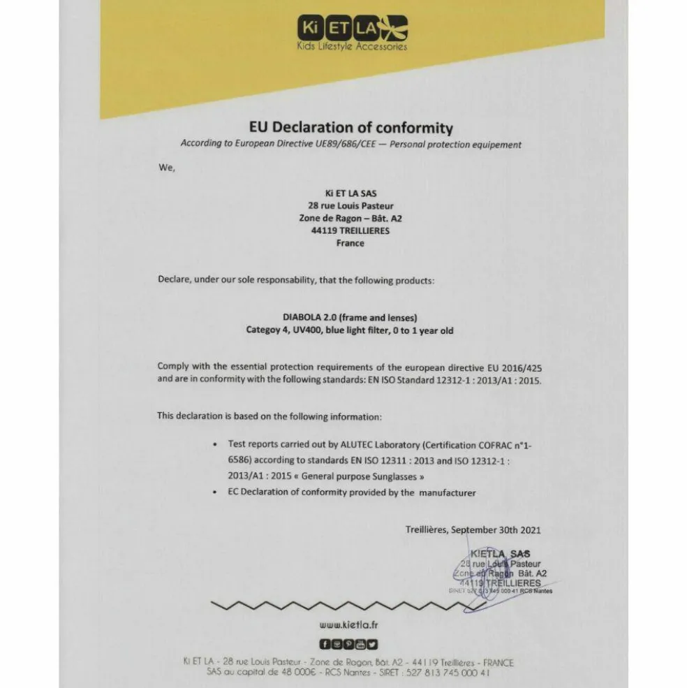 Lunettes de soleil Diabola Vert Paon (0-12 mois)