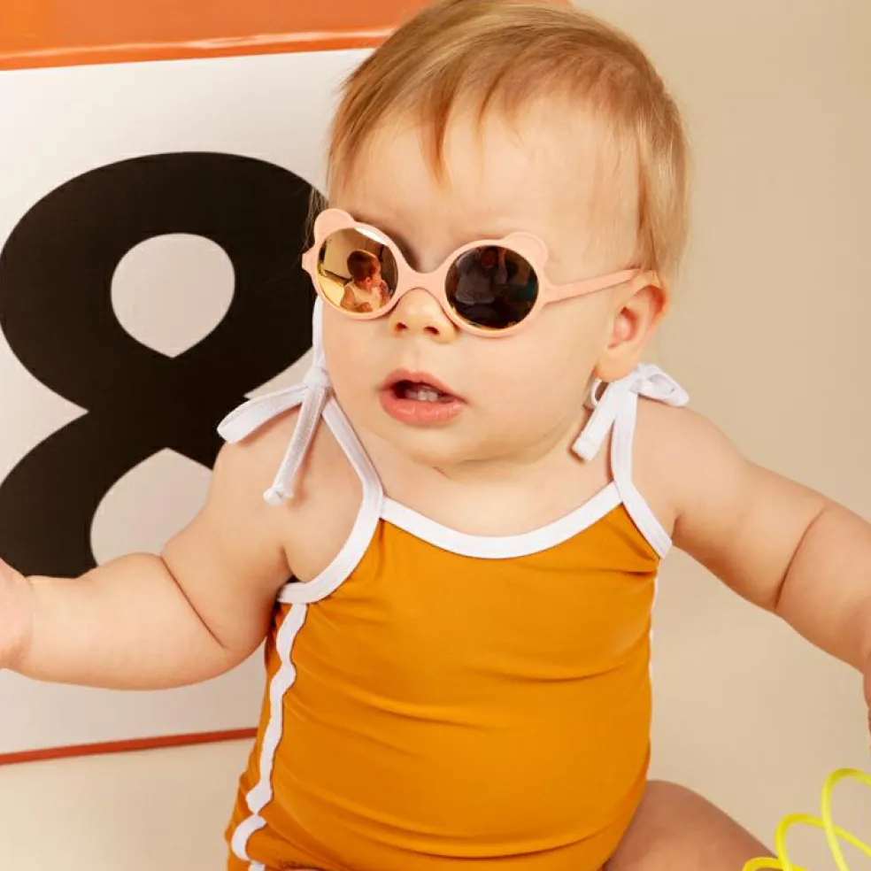 Lunettes de soleil Ourson Rose pêche (0-12 mois)