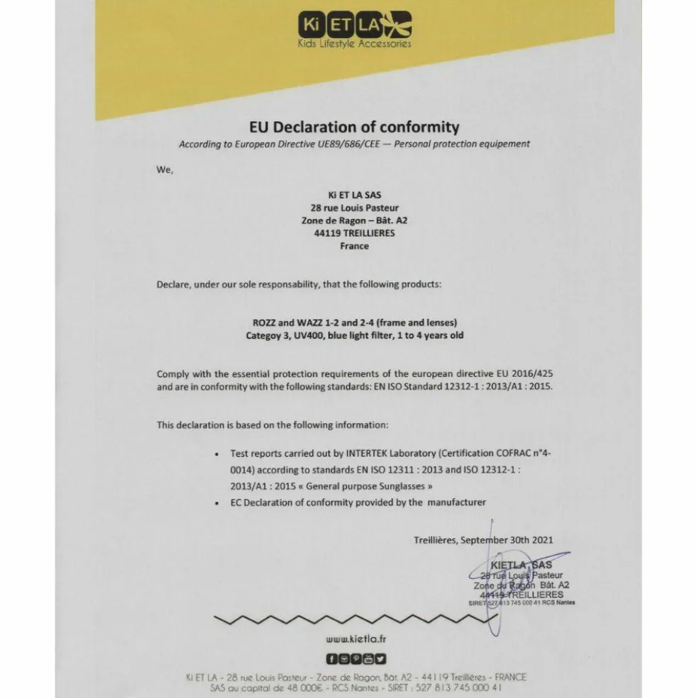 Lunettes de soleil Wazz Bleu Denim (12-24 mois)