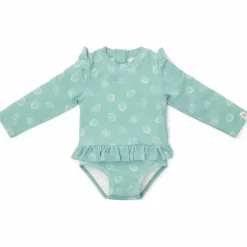 Maillot de bain manches longues 1 pièce à volants - Ocean Treasures Surf Blue (1-2 ans)