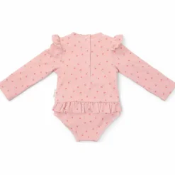 Maillot de bain manches longues 1 pièce à volants Sunny Flowers Blush (1-2 ans)