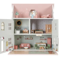 Maison de poupée moyenne en bois