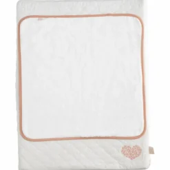 Matelas à langer + serviette éponge Petit Cœur (52 x 68 cm)