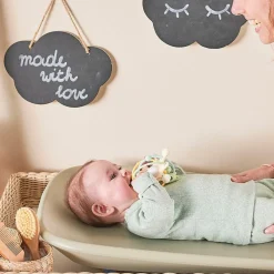 Matelas à langer en mousse Softy vert (70 x 50 cm)