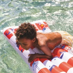 Matelas aquatique Baleine rouge et blanc