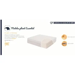 Matelas ErgoTravel pour lit bébé 120 x 60 cm