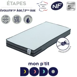 Matelas Etapes déhoussable (70 x 140 cm)