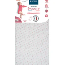 Matelas évolutif déhoussable antibactérien (60 x 120 cm)