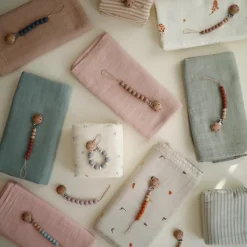 Maxi lange en coton bio Dinosaure (120 x 120 cm)