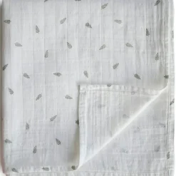 Maxi lange en coton bio Leaves (120 x 120 cm)