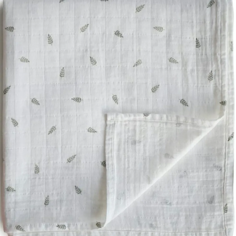 Maxi lange en coton bio Leaves (120 x 120 cm)