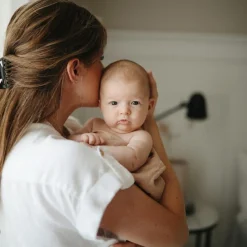 Maxi lange en coton bio Pale Taupe (120 x 120 cm)