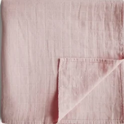 Maxi lange en coton bio Rose vanilla (120 x 120 cm)
