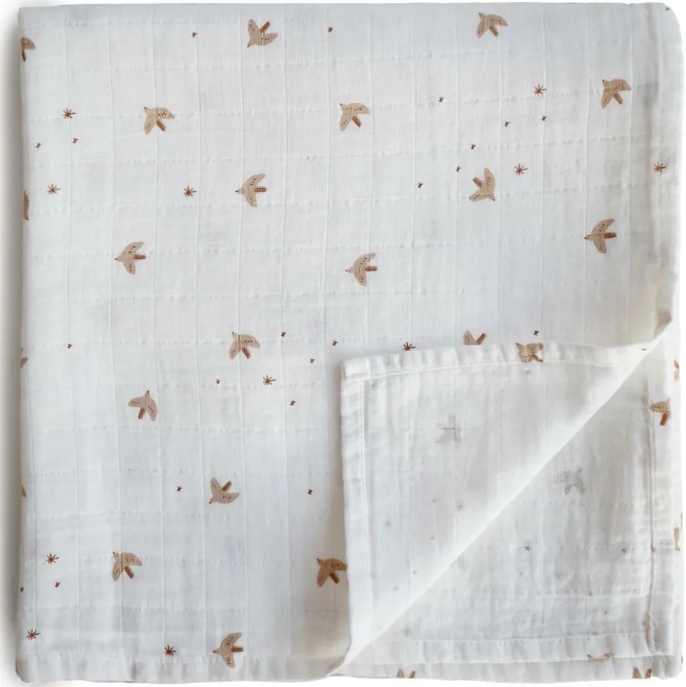 Maxi lange en coton bio Sparrows (120 x 120 cm)