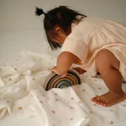 Maxi lange en coton bio Sparrows (120 x 120 cm)