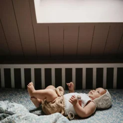 Maxi lange en coton Blue Flowers (120 x 120 cm)