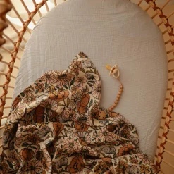 Maxi lange en coton Retro Flowers (120 x 120 cm)