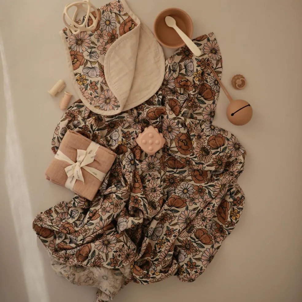 Maxi lange en coton Retro Flowers (120 x 120 cm)