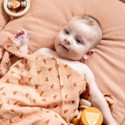 Maxi lange en mousseline Fierce Fox (110 x 110 cm)