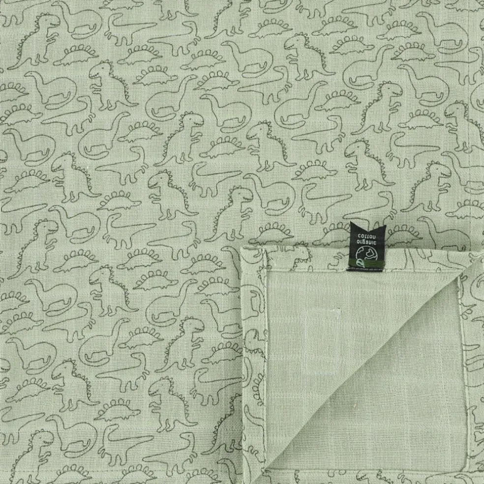 Maxi lange en mousseline Daring Dino (110 x 110 cm)