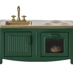 Meuble de cuisine vert foncé