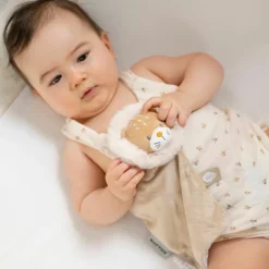 Mini doudou attache sucette Ernest le Lion (19 cm)