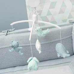 Mobile musical animaux vert d'eau