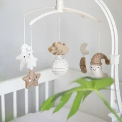 Mobile musical Heaven clay-warm linen