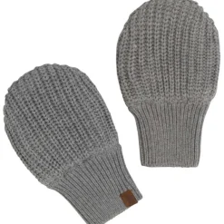 Moufles bébé en teddy coton bio Soul gris (0-6 mois)