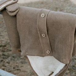 Moufles bébé en teddy coton bio Soul moka (0-6 mois)