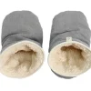 Moufles pour poussette en coton bio gris