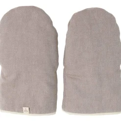 Moufles pour poussette en coton bio marron