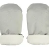 Moufles pour poussette gris chiné