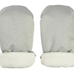 Moufles pour poussette gris chiné