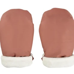 Moufles pour poussette terracotta