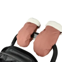 Moufles pour poussette terracotta