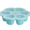Moule de congélation multi portions silicone bleu (6 x 90 ml)