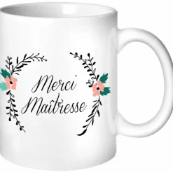 Mug Maîtresse Fleurs (personnalisable)