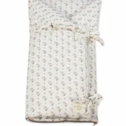 Nid d'ange et couverture Botton Fleurs