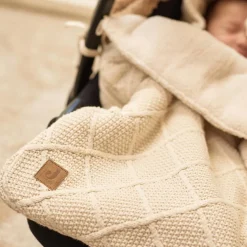 Nid d'ange passe sange Check Knit Oatmeal (groupe 0+)